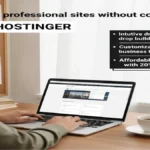 man building a website