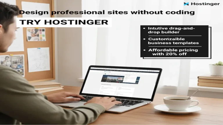 man building a website